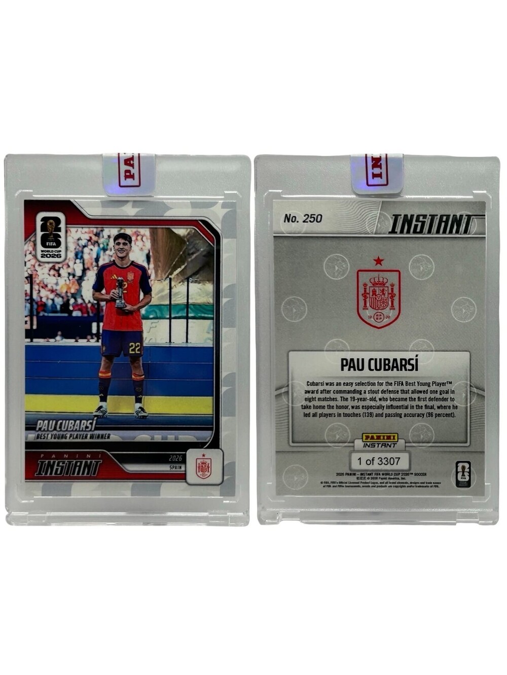 2026 Panini Instant FIFA World Cup #250 Pau Cubarsi Best Young Player